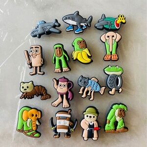 Tiktok italian brainrot croc charm bundle